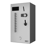 Coin and token shower timer for four to eight showers, 24 V DC, choice of shower by the user, direct control