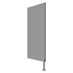 Dividing curtain between urinals, grey colour