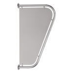 Stainless steel dividing curtain between urinals