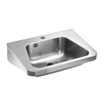 Stainless steel wall hung washbasin with tap hole