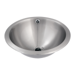 Stainless steel recessed washbasin