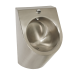 Stainless steel urinal with integrated infra-red flushing unit, 6 V
