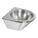 Vandal-proof stainless steel washbasin