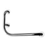 Stainless steel bath hand rail, solid, dimensions 305/420 mm, polished