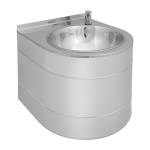 Stainless steel wall hung drinking fountain