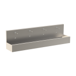Stainless steel wall hung trough with 4 integrated electronics, length 2500 mm, 24 V DC