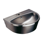 Stainless steel wall hung washbasin with tap hole