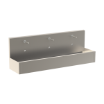Stainless steel wall hung trough with 3 integrated electronics, thermostatic valve, length 1900 mm, 24 V DC