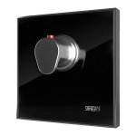 Thermostatic mixing valve 1/2“ in glass panel, colour black REF 9005