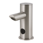 Automatic stainless steel washbasin tap for cold or premixed water, 6 V