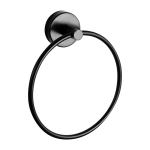 Stainless steel towel ring, black matt finish