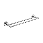 Stainless steel double towel bar, polished finish