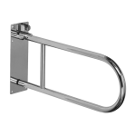 Stainless steel hand rail, folding, length 550 mm, brushed