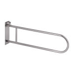 Stainless steel hand rail, folding, length 830 mm, polished