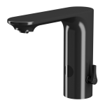 Automatic black washbasin mixer, 6 V
