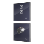 Electronic Touch Control for Head and Hand Shower with Thermostatic Mixing Valve, colour dark grey REF 7016, backlit of the symbol white, 24 V DC