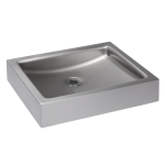 Stainless steel counter top washbasin, brushed finish
