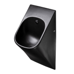 Black urinal La Fontana with a radar flushing unit, 230 V AC/50 Hz