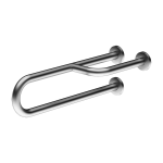 Stainless steel grab bar, fixed, length 600 mm, brushed