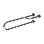 Stainless steel grab bar, fixed, length 800 mm, brushed