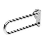 Stainless steel grab bar, folding, length 600 mm, polished