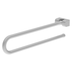 Steel grab bar, folding, length 800 mm, white colour – Komaxit