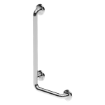 Stainless steel bath hand rail - left, solid, dimensions 350/660 mm, polished