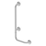 Steel bath grab bar fixed, right, dimensions 350 x 660 mm, white colour – Komaxit