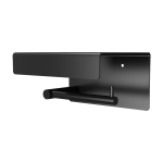 Stainless steel holder of toilet paper with shelf, black matt finish