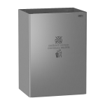 Stainless steel waste bin, legend GENERAL WASTE