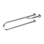 Stainless steel grab bar, fixed, length 900 mm, polished