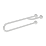 Steel grab bar, fixed, length 900 mm, white colour - Komaxit