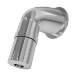 Vandal-proof shower head with possibility to set an angle of water flow