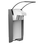 Stainless steel wall-mounted liquid/gel disinfection and soap dispenser