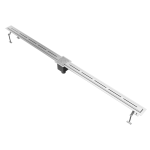 Stainless steel floor drain trough for swimming pools, length 2 m, AISI 316L
