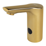 Automatic washbasin tap for cold and hot water, GOLD, 6 V