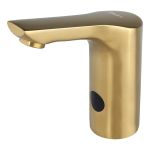 Automatic washbasin tap for cold and hot water, GOLD MATT, 24 V DC