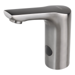 Automatic washbasin tap for cold and hot water, METAL GREY MATT, 6 V