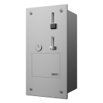 Recessed coin and token shower timer, 24 V DC, interactive control
