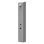 Stainless steel RFID token shower panel, for cold or premixed water, 24 V DC
