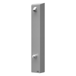 Stainless steel shower panel without piezo button for coin and token shower timers with index M - for cold and hot water, temperature regulated by mixer