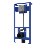 Toilet flushing unit for pressured water, brushed, 24 V DC
