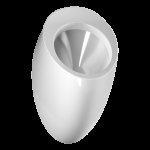 Urinal Alessi with a radar flushing unit and integrated power supply, 230 V AC