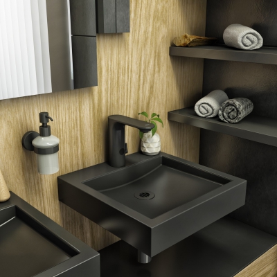 Black Stainless steel counter top washbasin