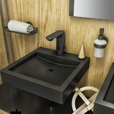 Black Stainless steel counter top washbasin