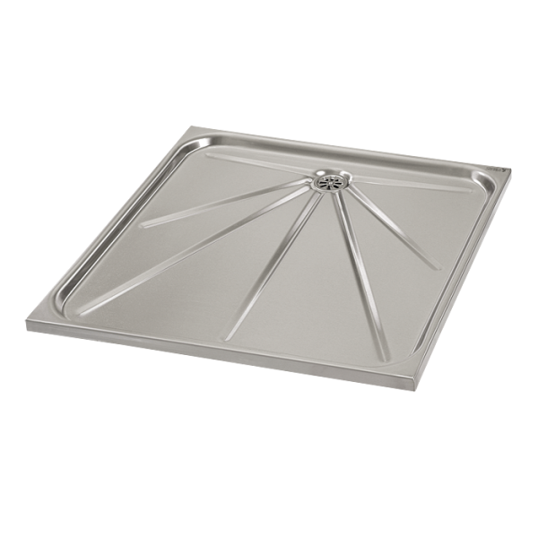 Stainless steel shower tray 700 x 700 x 35 mm