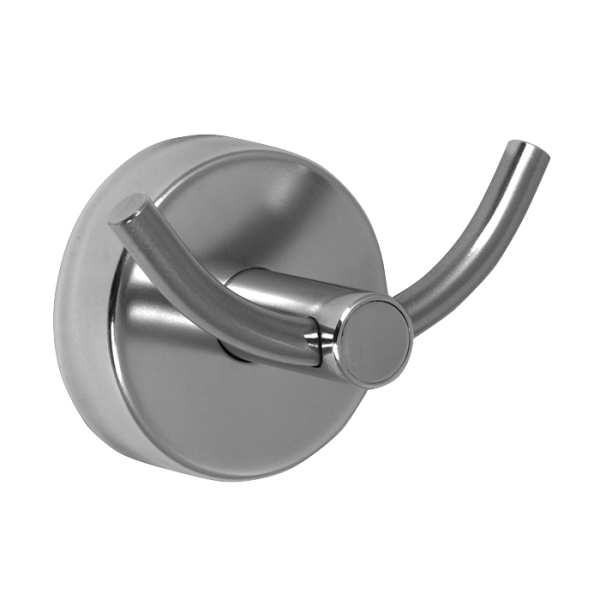 Stainless steel double hook, polished