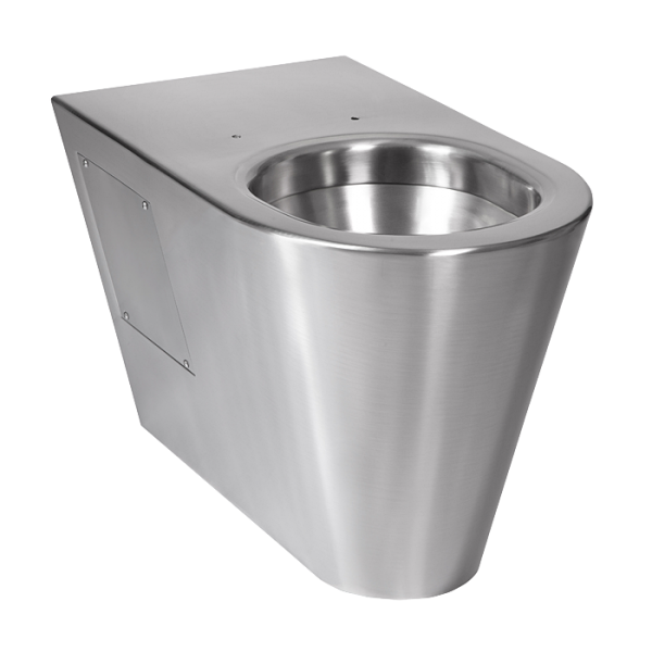 Vandal-proof stainless steel floor standing toilet