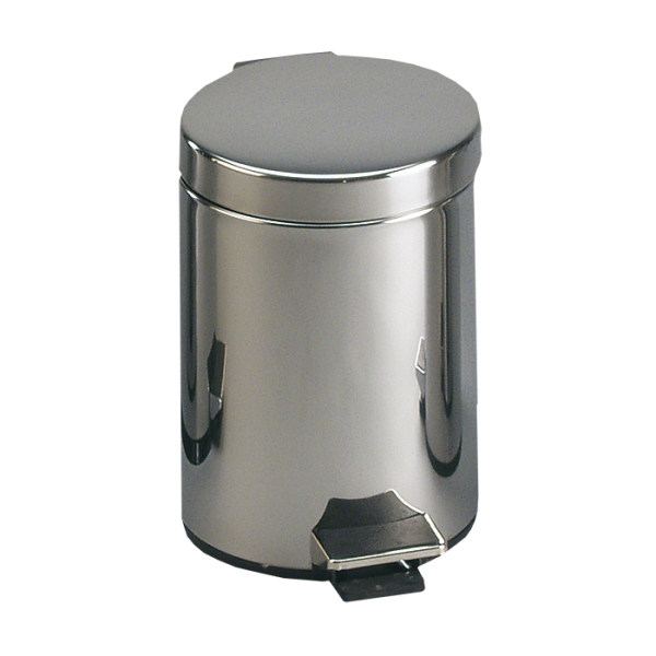 Stainless steel waste bin with a plastic insert