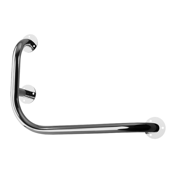 Stainless steel bath hand rail, solid, dimensions 305/420 mm, brushed